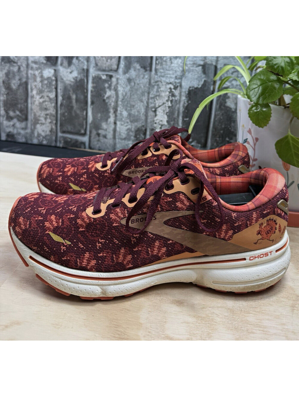 BROOKS GHOST 15 — Limited Edition "Trot Happy" Turkey Print!